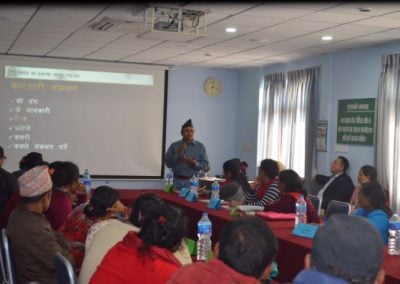 Event: Respondent Interaction - Mr. Adhikari talking about data confidentiality (2016)